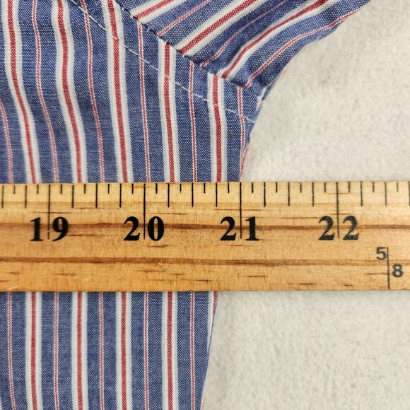 Wrangler Western Shirt Vintage Striped Men’s SZ M Cowboy Pearl Snaps Rodeo - Picture 11 of 16